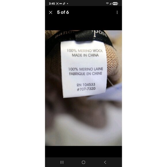 Nanette Lepore Merino Wool Sequined Snap Closure Cardigan Sweater Brown Medium - Picture 6 of 7